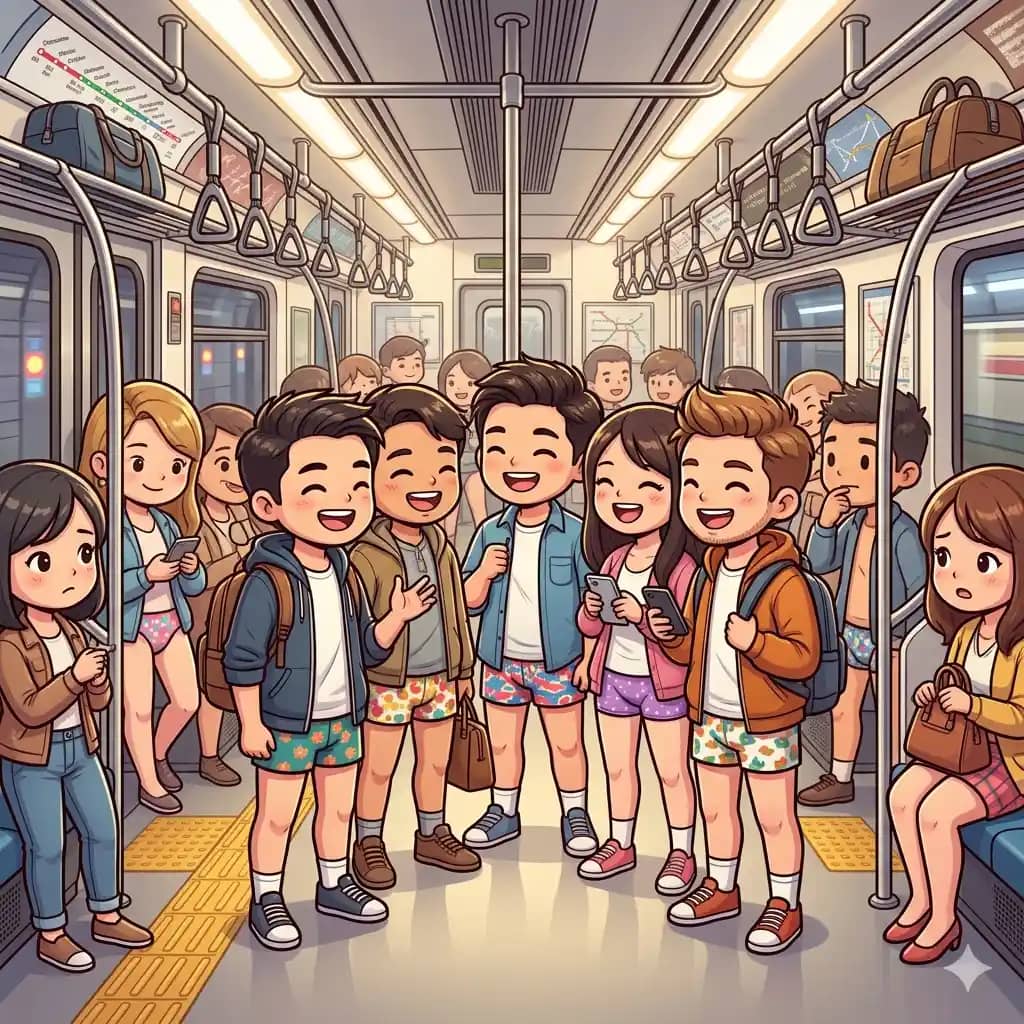 Día Sin Pantalones en el Metro