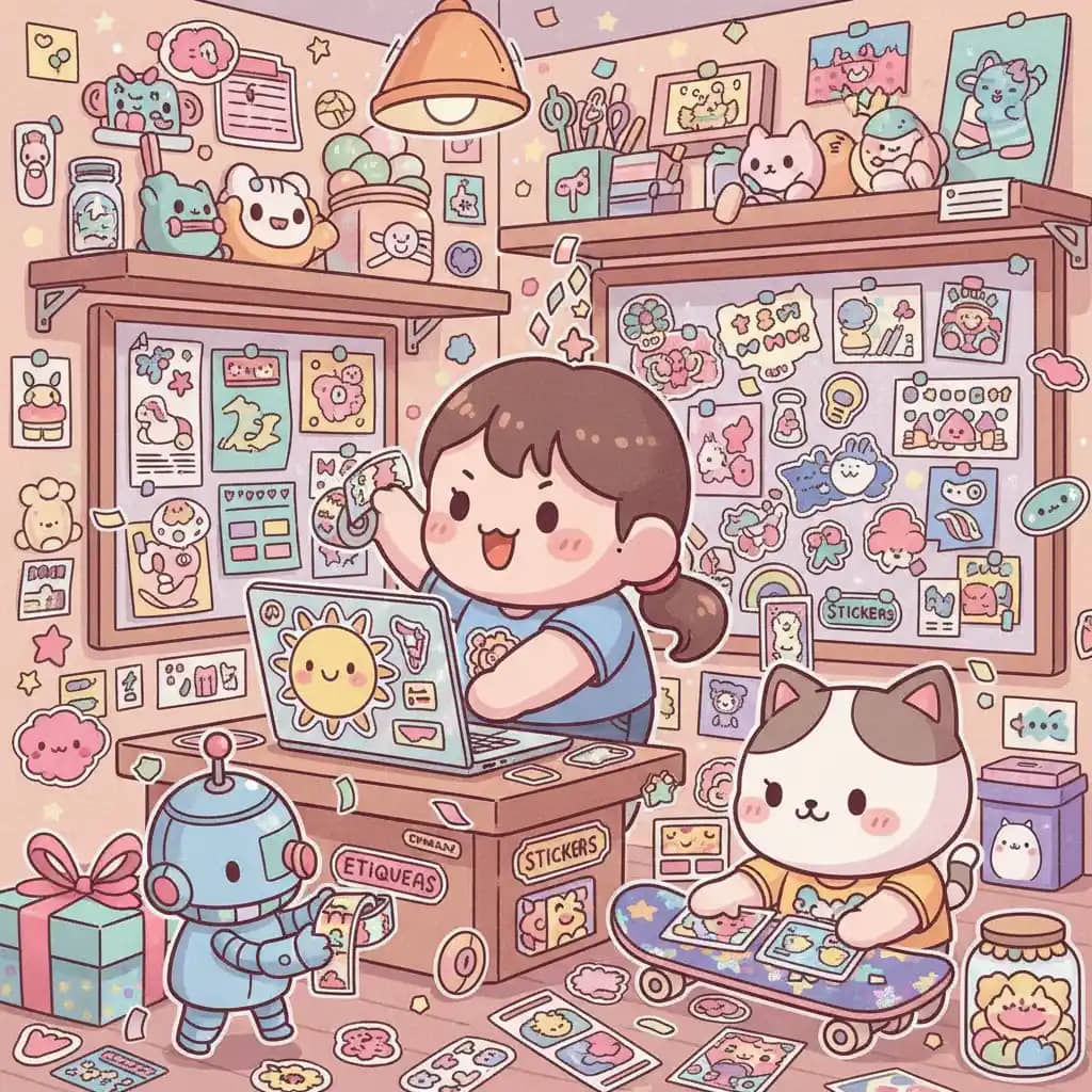Día de las Pegatinas, Etiquetas, Stickers